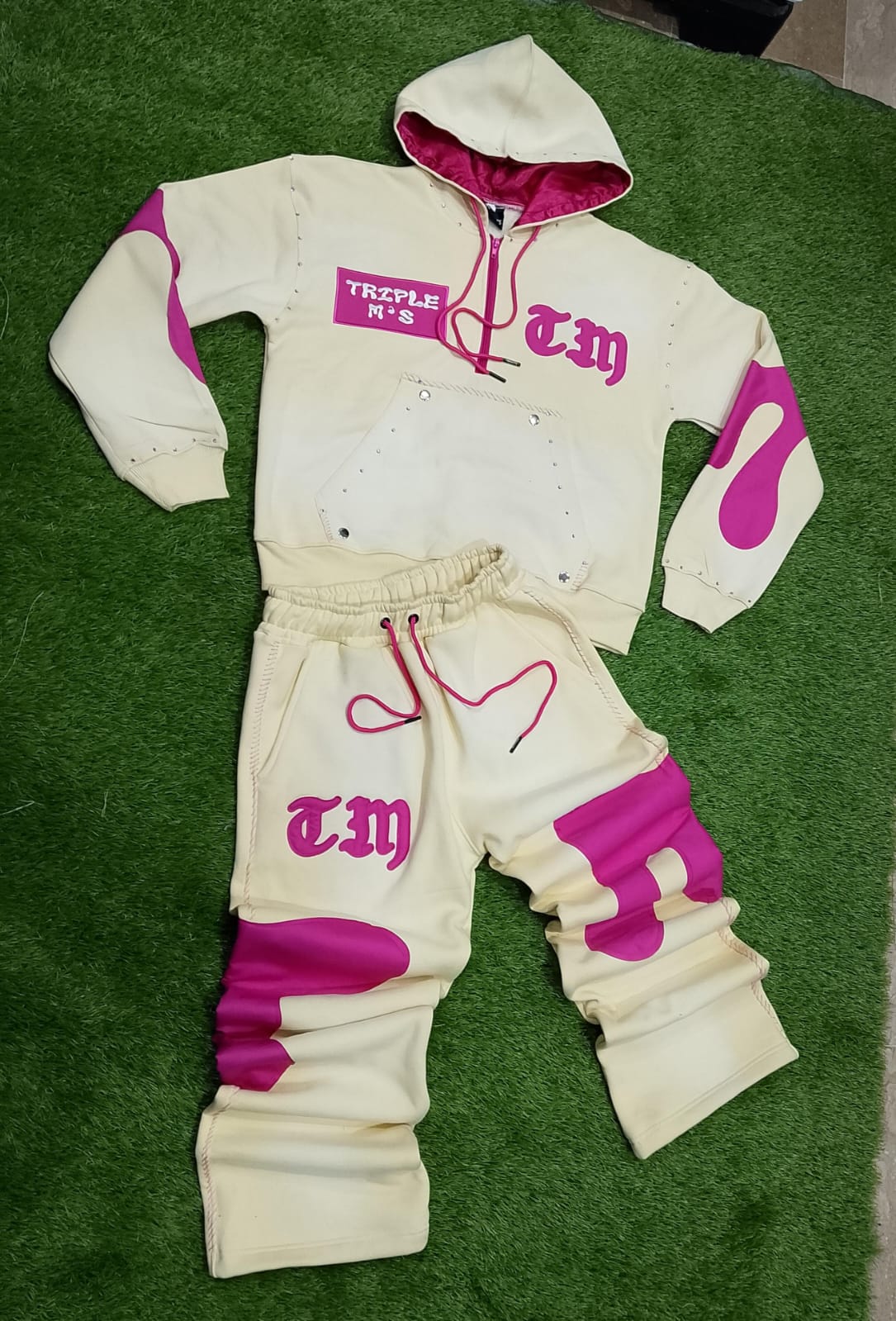 Triplems heavyweight acid washed jogging set - Triplems clothing