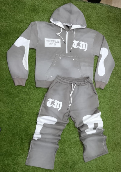 Triplems heavyweight acid washed jogging set - Triplems clothing